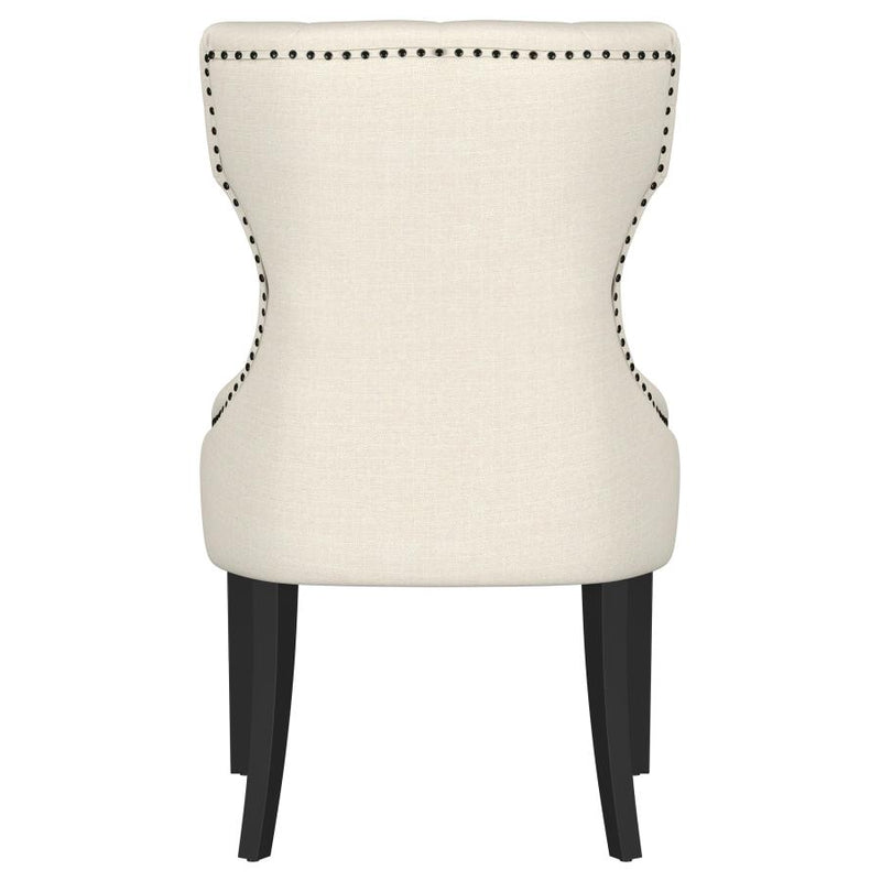 Baney Fabric Upholstered Dining Side Chair Cream and Black-zoom-