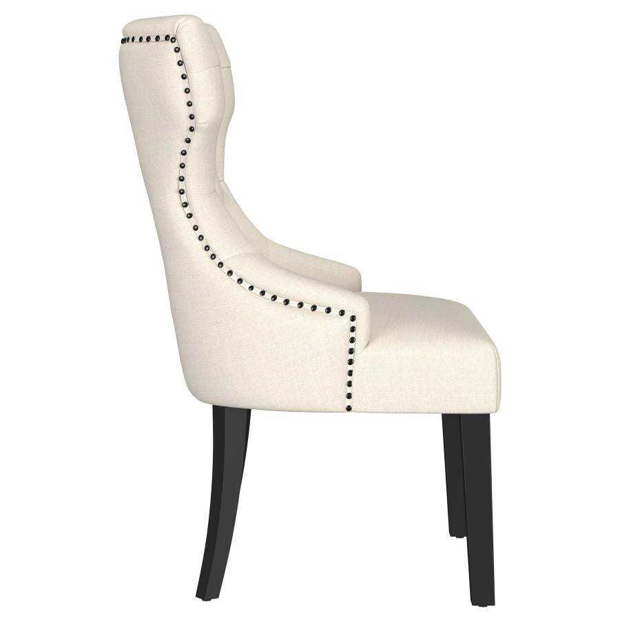 Baney Fabric Upholstered Dining Side Chair Cream and Black-zoom-9