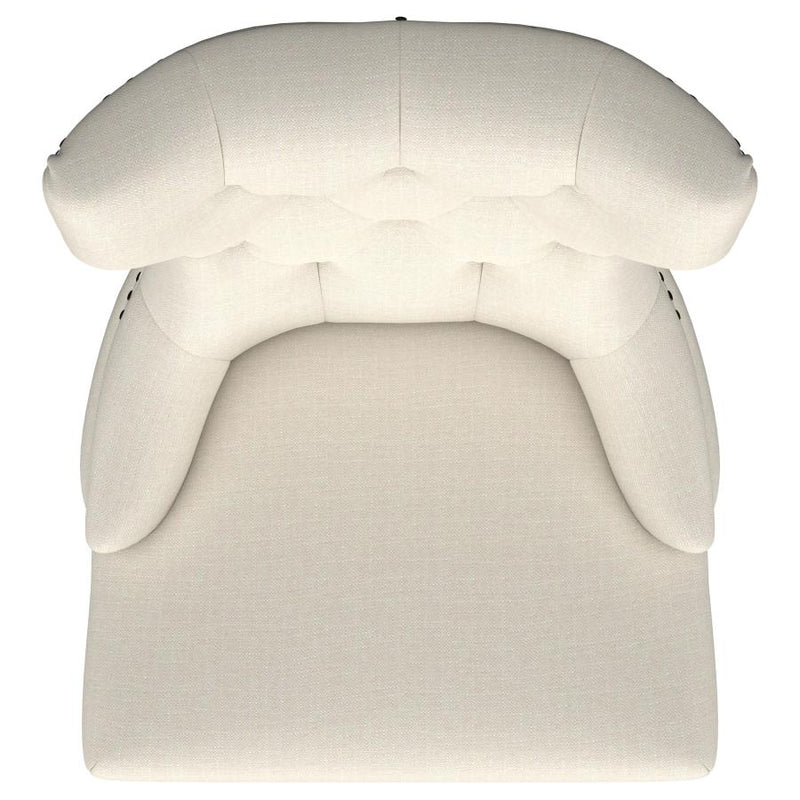 Baney Fabric Upholstered Dining Side Chair Cream and Black-zoom-