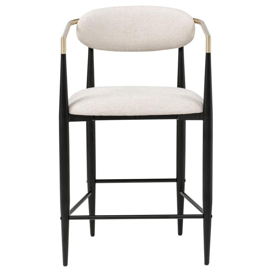 Tina Fabric Upholstered Counter Chair Beige (Set of 2)-zoom-4