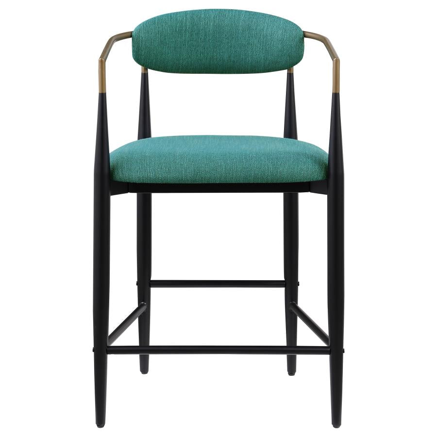 Tina Fabric Upholstered Counter Chair Green (Set of 2)-zoom-4