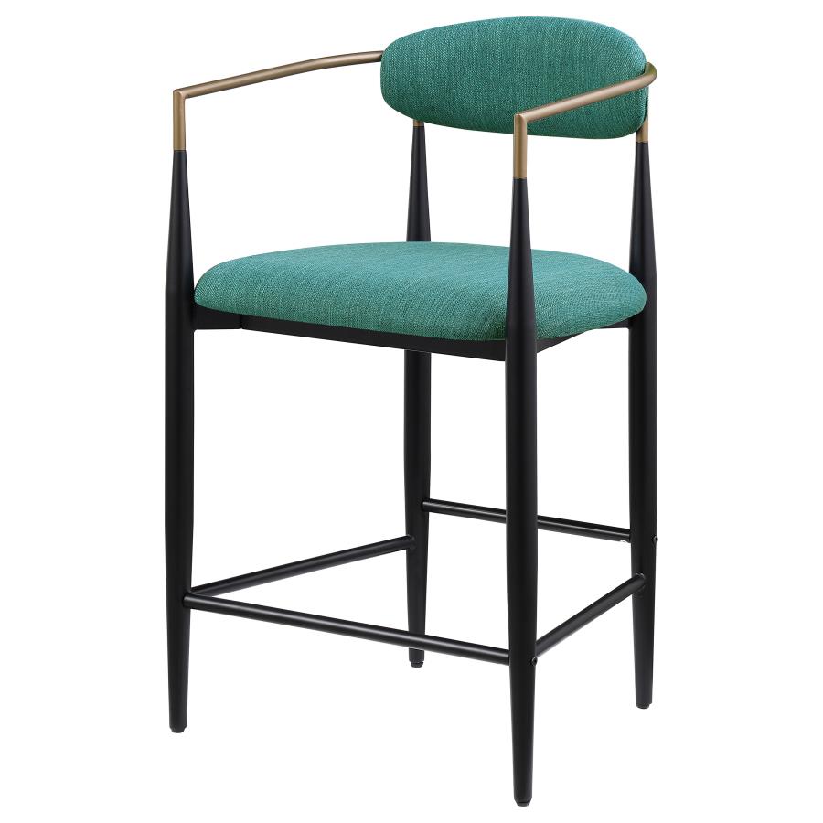 Tina Fabric Upholstered Counter Chair Green (Set of 2)-zoom-5
