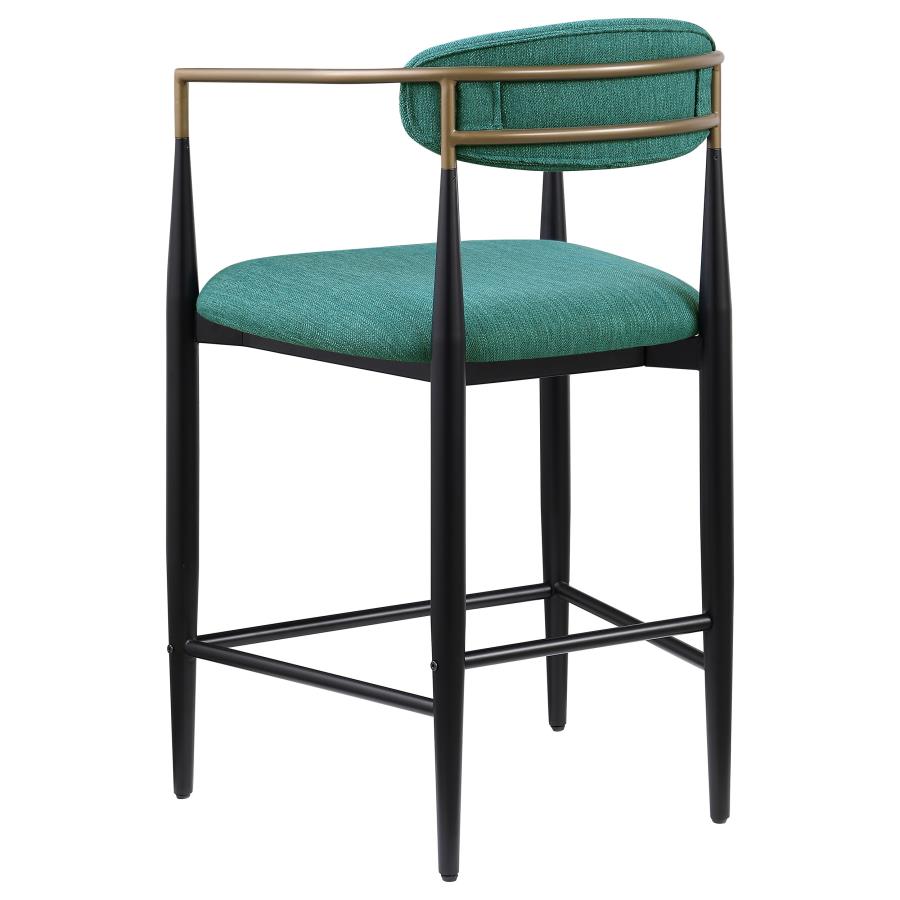 Tina Fabric Upholstered Counter Chair Green (Set of 2)-zoom-7