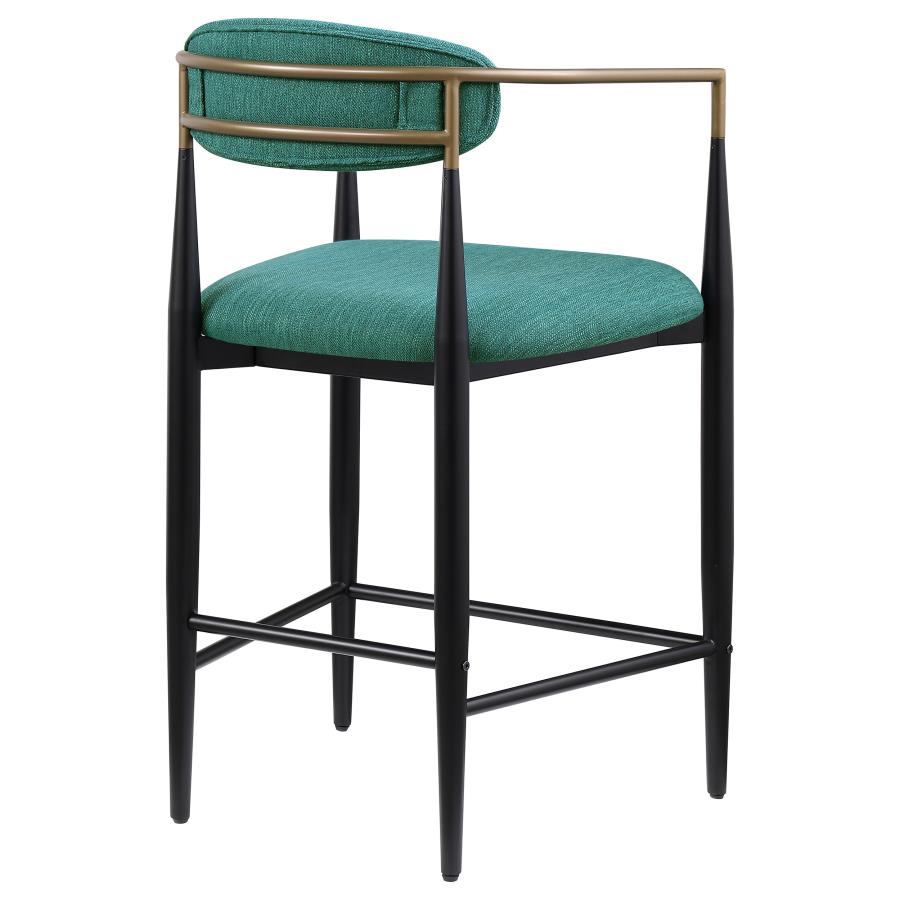 Tina Fabric Upholstered Counter Chair Green (Set of 2)-zoom-8