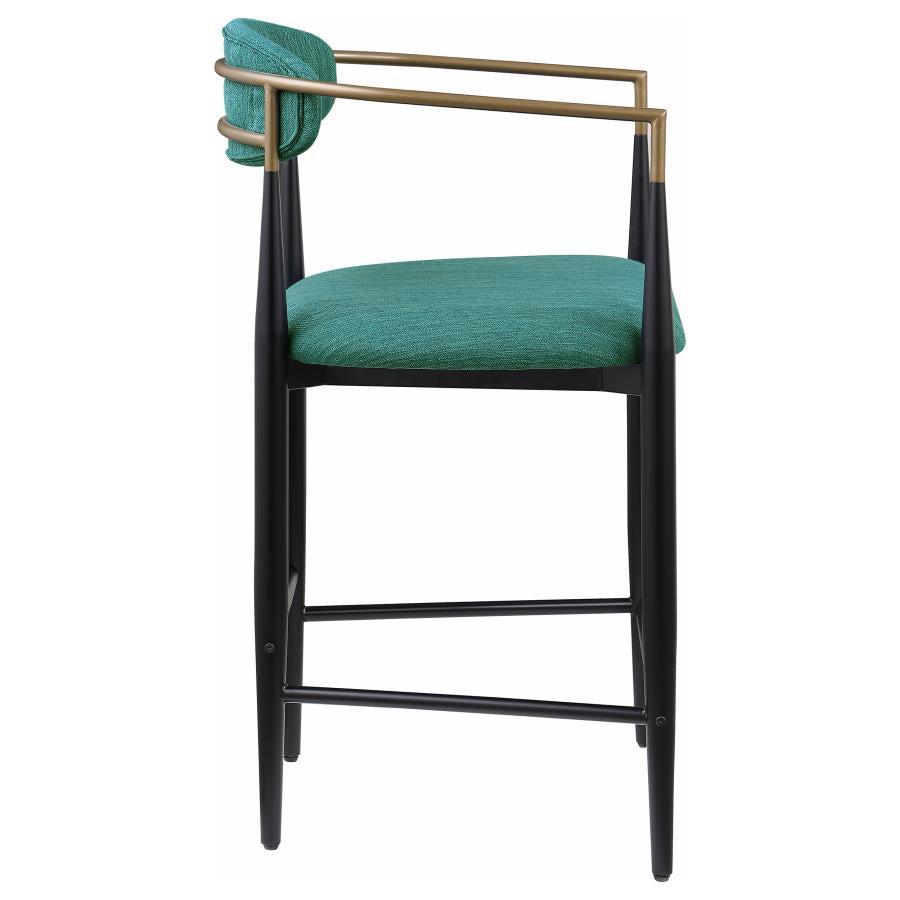 Tina Fabric Upholstered Counter Chair Green (Set of 2)-zoom-9