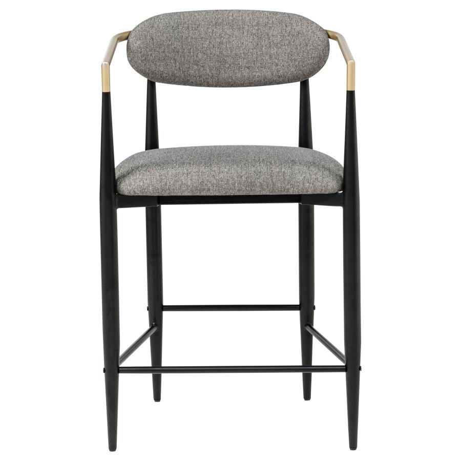 Tina Fabric Upholstered Counter Chair Dark Grey (Set of 2)-zoom-4