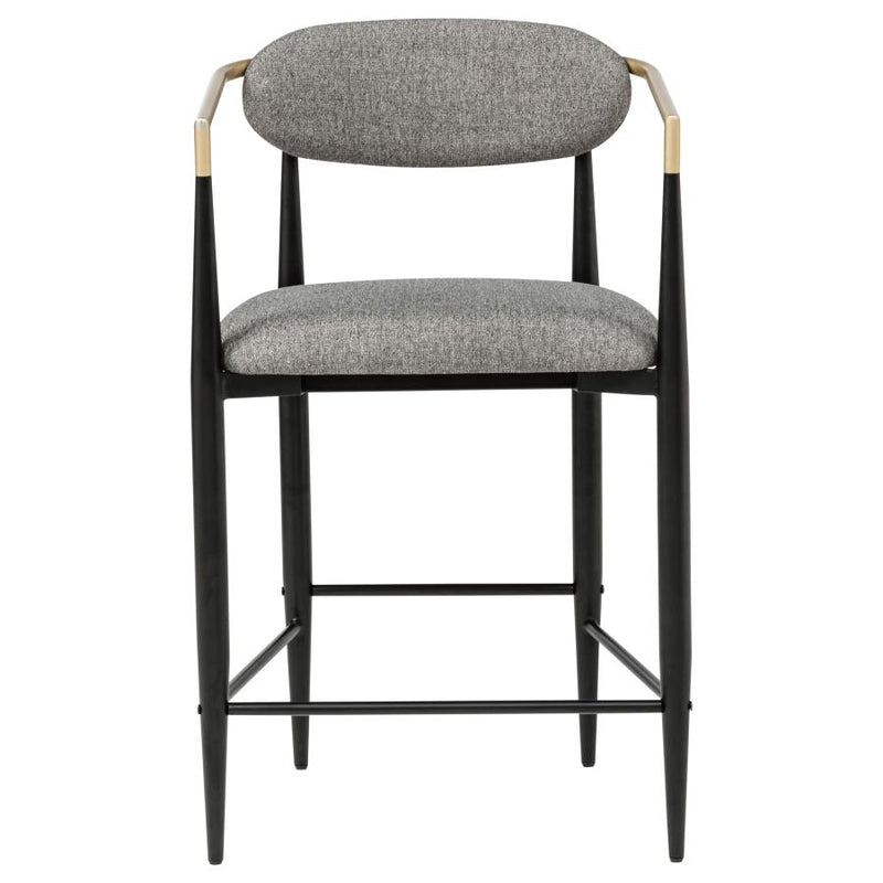 Tina Fabric Upholstered Counter Chair Dark Grey (Set of 2)-zoom-