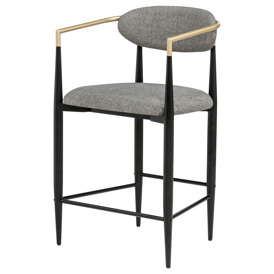 Tina Fabric Upholstered Counter Chair Dark Grey (Set of 2)-zoom-5
