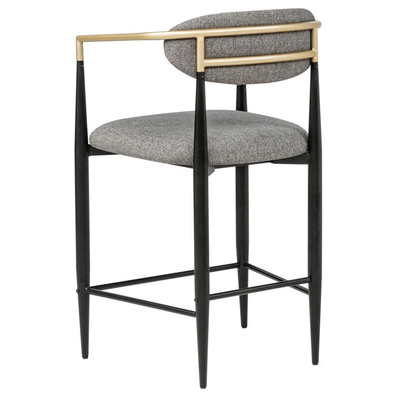 Tina Fabric Upholstered Counter Chair Dark Grey (Set of 2)-zoom-