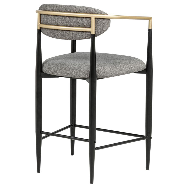 Tina Fabric Upholstered Counter Chair Dark Grey (Set of 2)-zoom-