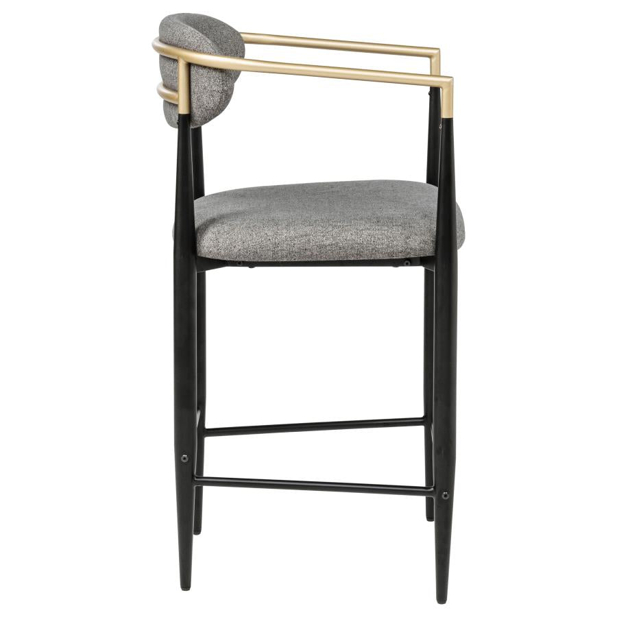 Tina Fabric Upholstered Counter Chair Dark Grey (Set of 2)-zoom-9