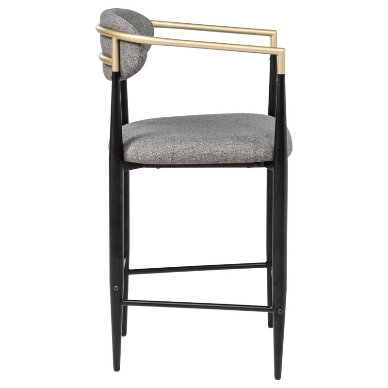 Tina Fabric Upholstered Counter Chair Dark Grey (Set of 2)-zoom-