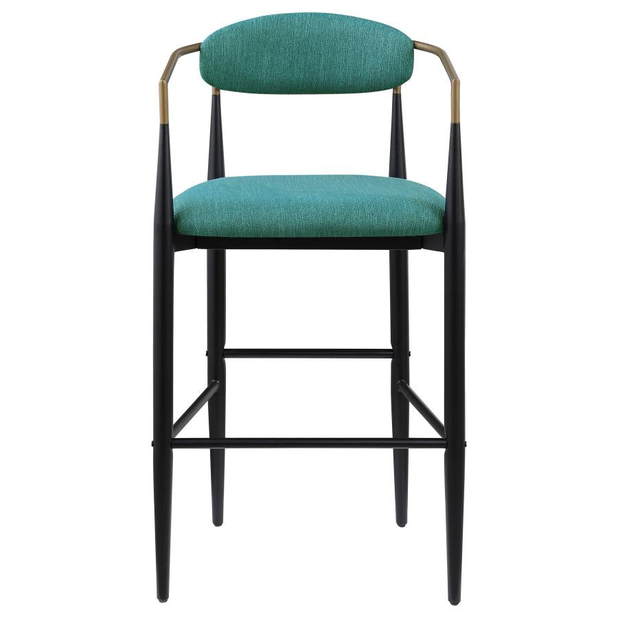 Tina Fabric Upholstered Bar Chair Green (Set of 2)-4