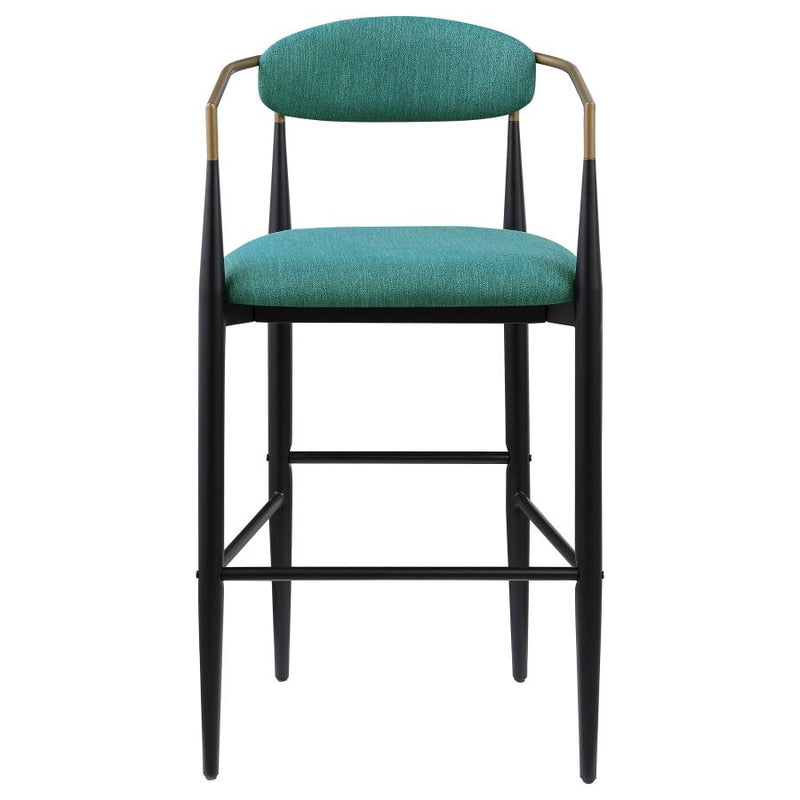 Tina Fabric Upholstered Bar Chair Green (Set of 2)-zoom-