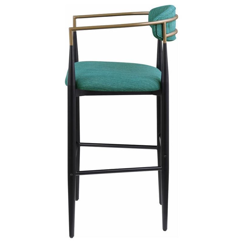Tina Fabric Upholstered Bar Chair Green (Set of 2)-zoom-