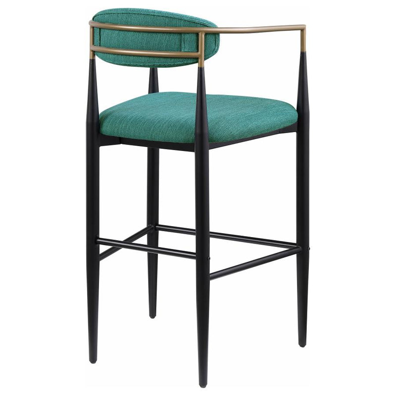 Tina Fabric Upholstered Bar Chair Green (Set of 2)-zoom-