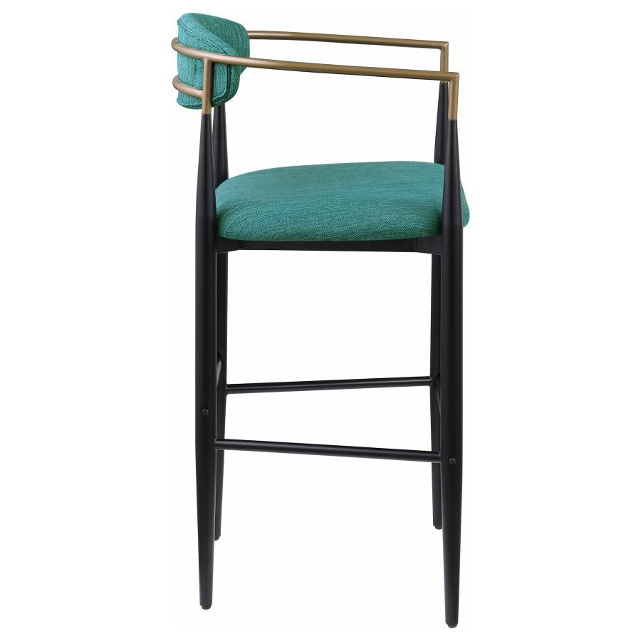 Tina Fabric Upholstered Bar Chair Green (Set of 2)-zoom-9