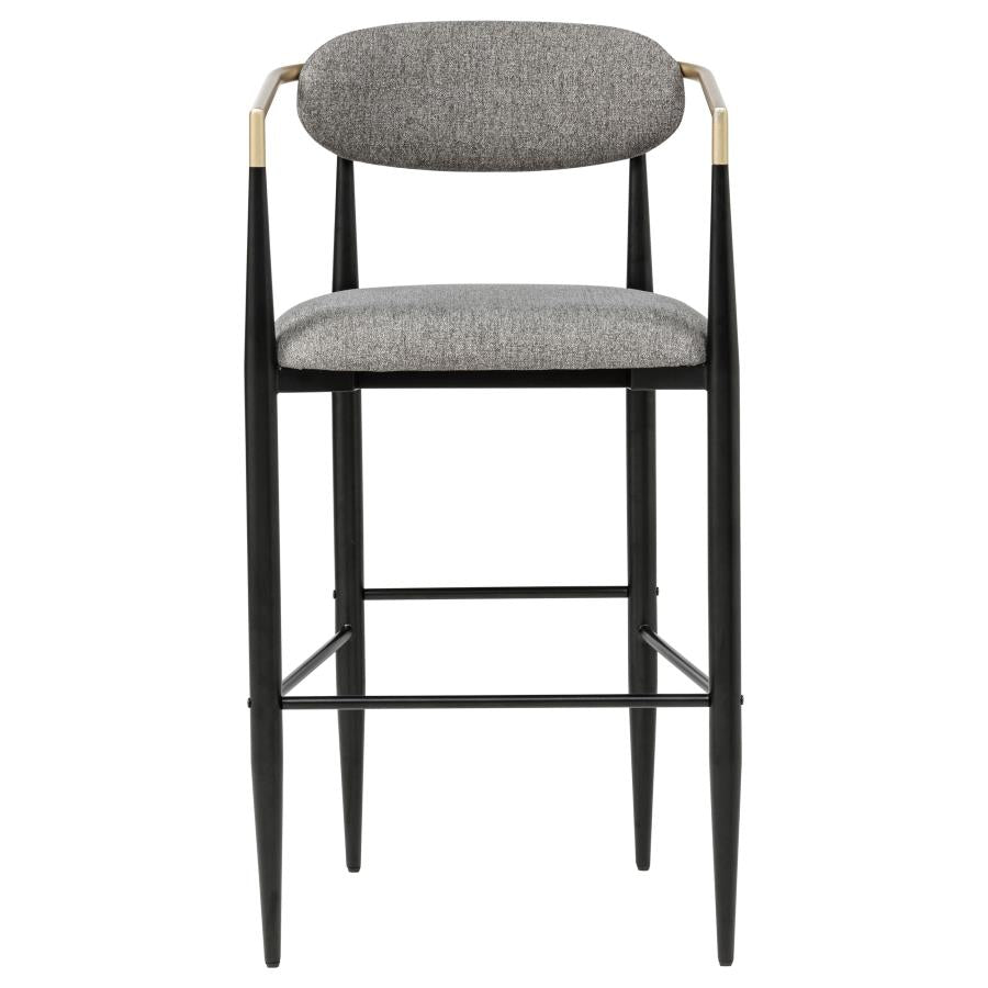 Tina Fabric Upholstered Bar Chair Dark Grey (Set of 2)-4