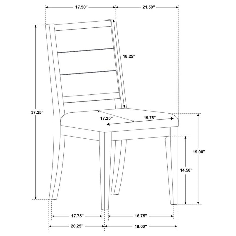Elodie 5-piece Rectangular Extension Leaf Dining Set Black-zoom-