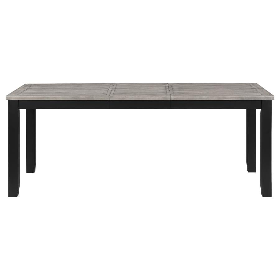 Elodie Rectangular 78-inch Extension Leaf Dining Table Black-zoom-3
