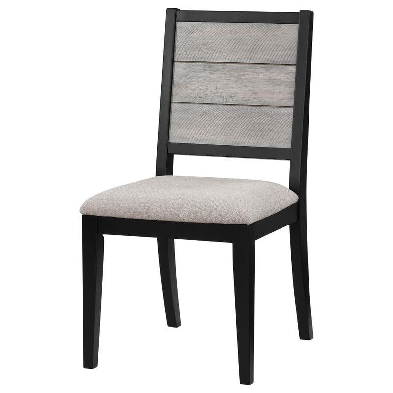 Elodie Wood Dining Side Chair Grey and Black (Set of 2)-zoom-