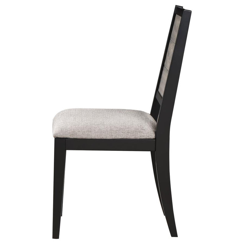 Elodie Wood Dining Side Chair Grey and Black (Set of 2)-zoom-