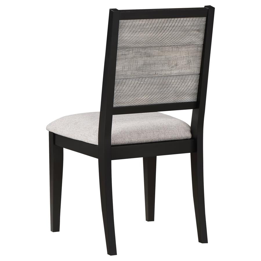 Elodie Wood Dining Side Chair Grey and Black (Set of 2)-7