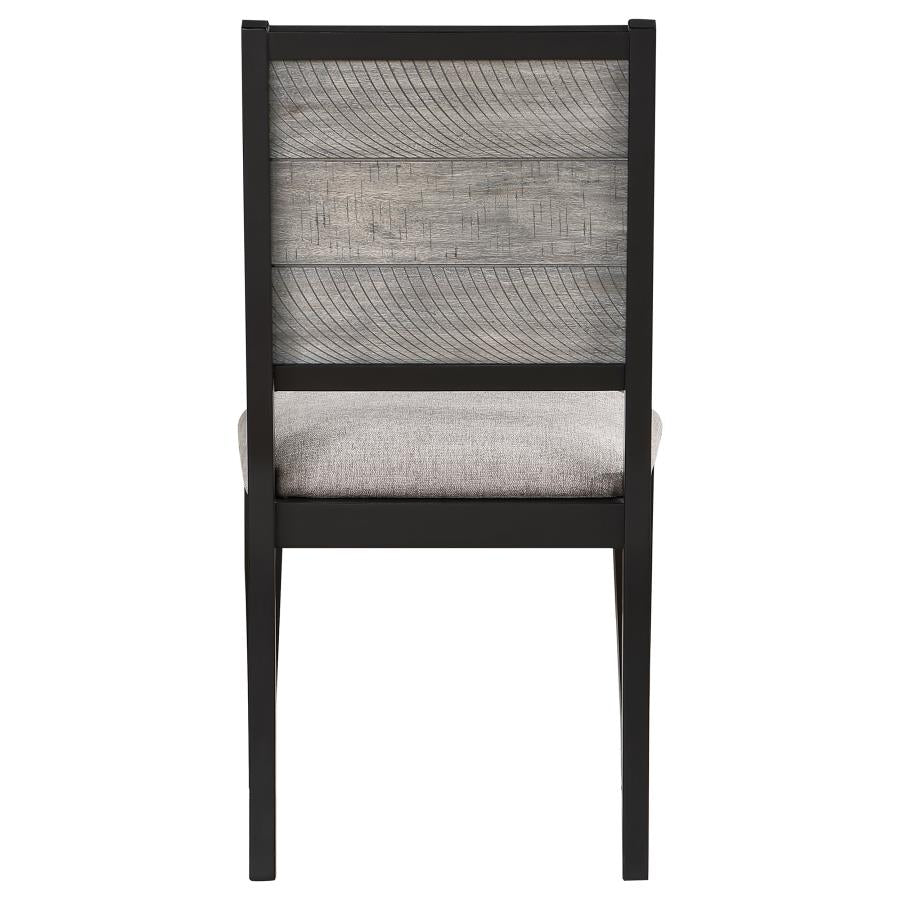Elodie Wood Dining Side Chair Grey and Black (Set of 2)-8