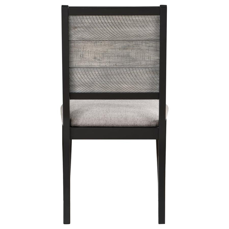 Elodie Wood Dining Side Chair Grey and Black (Set of 2)-zoom-