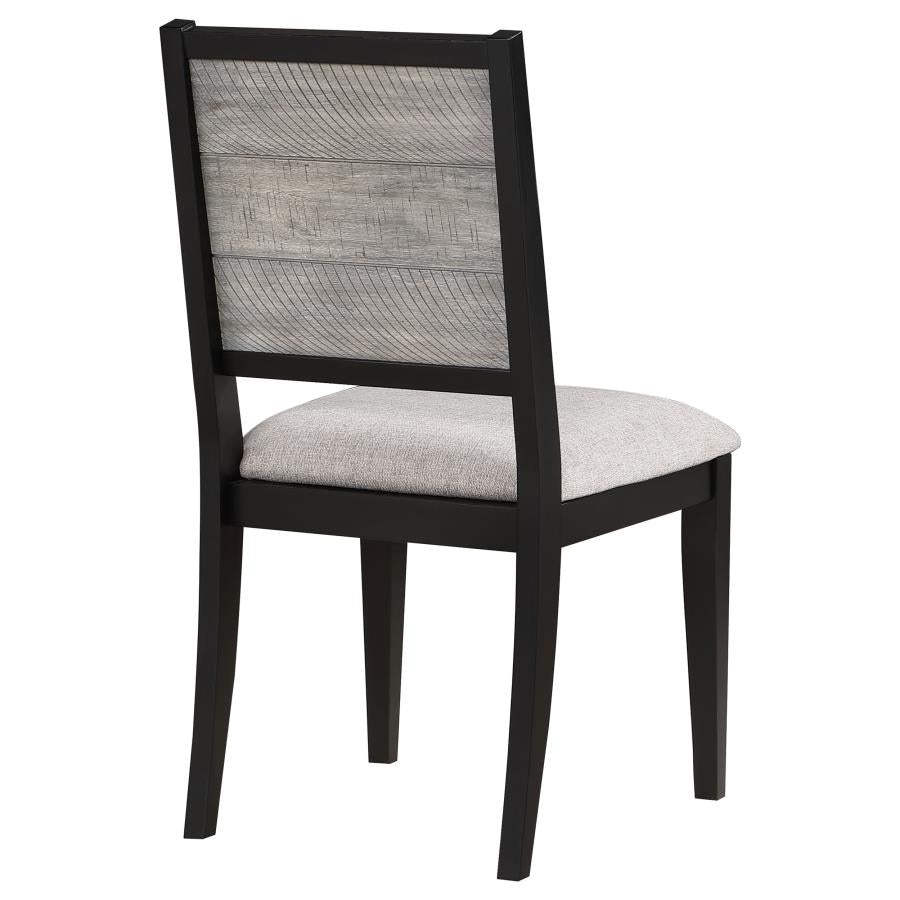 Elodie Wood Dining Side Chair Grey and Black (Set of 2)-9