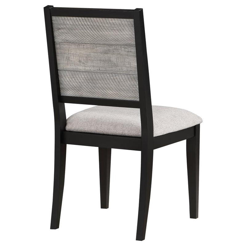 Elodie Wood Dining Side Chair Grey and Black (Set of 2)-zoom-