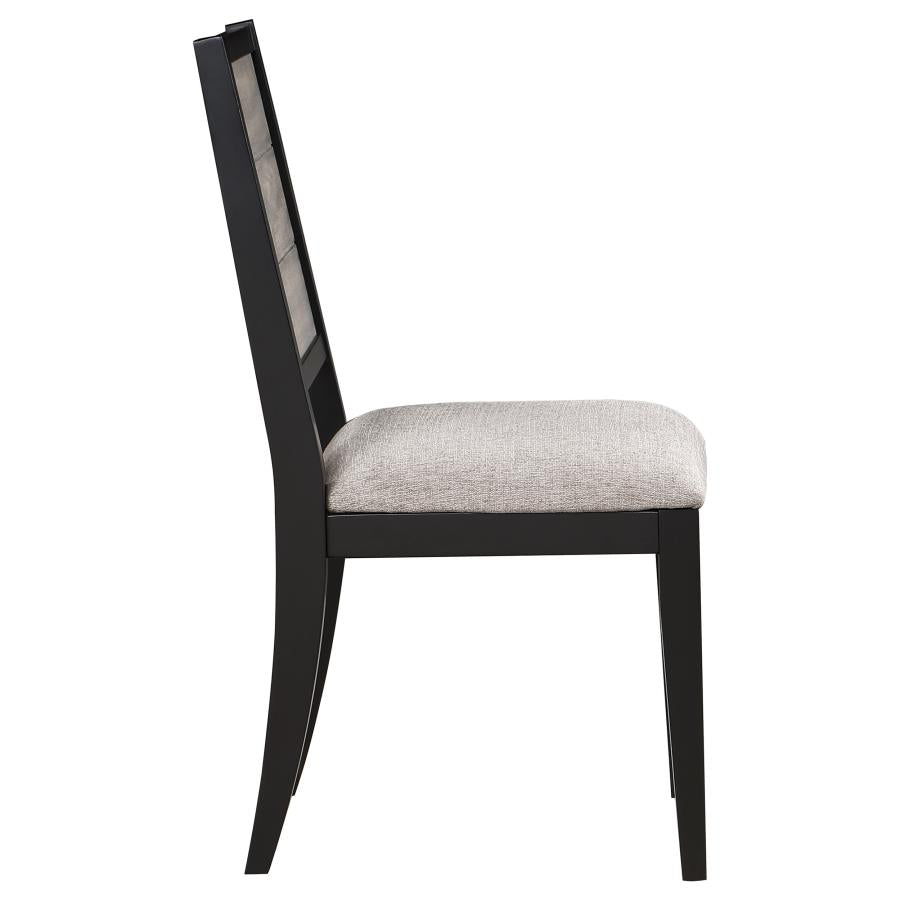 Elodie Wood Dining Side Chair Grey and Black (Set of 2)-10