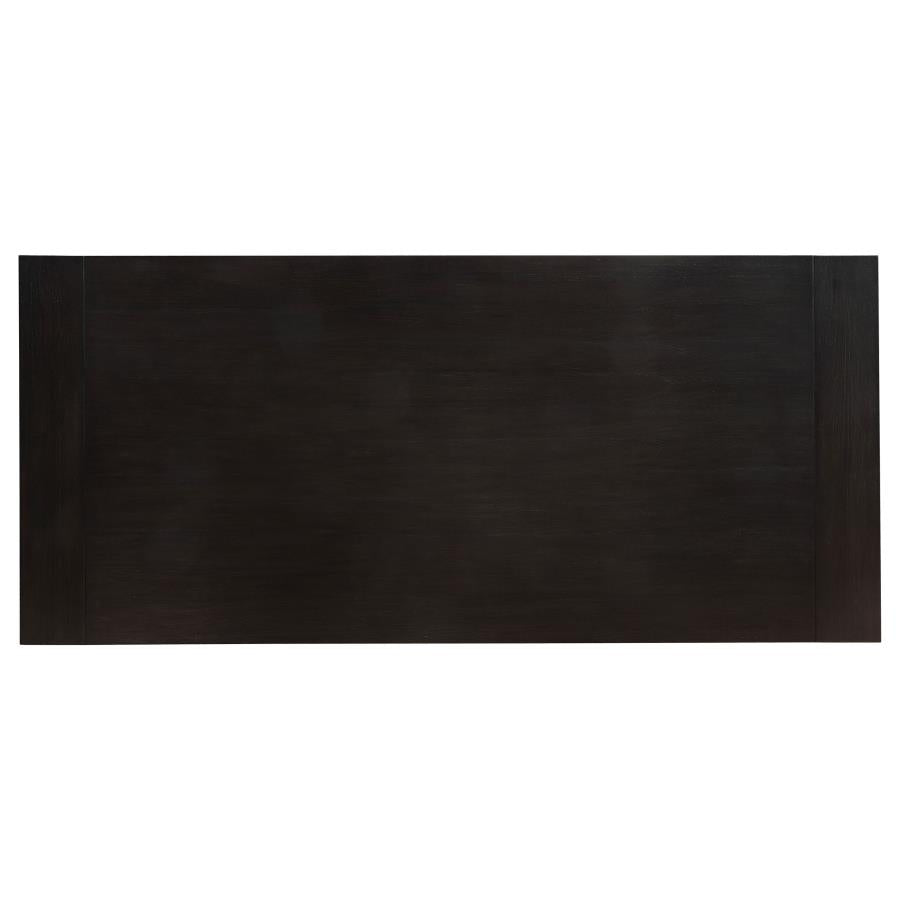 Phelps 123-inch Extension Leaf Dining Table Distressed Noir-4