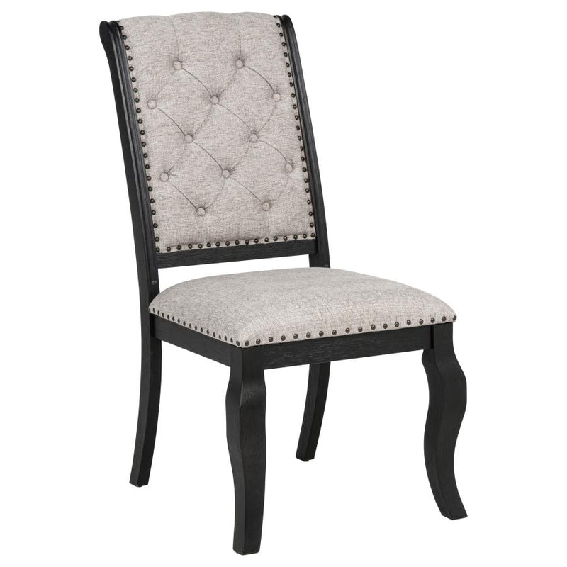 Phelps Upholstered Dining Side Chair Tobacco and Distressed Noir-zoom-