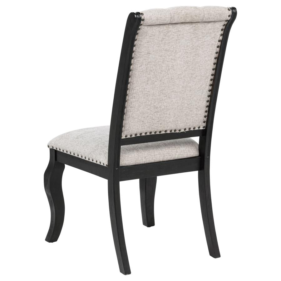 Phelps Upholstered Dining Side Chair Tobacco and Distressed Noir-zoom-7