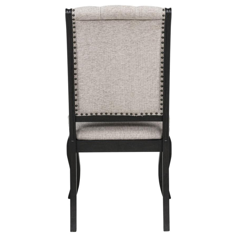 Phelps Upholstered Dining Side Chair Tobacco and Distressed Noir-zoom-
