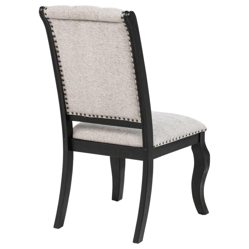 Phelps Upholstered Dining Side Chair Tobacco and Distressed Noir-zoom-