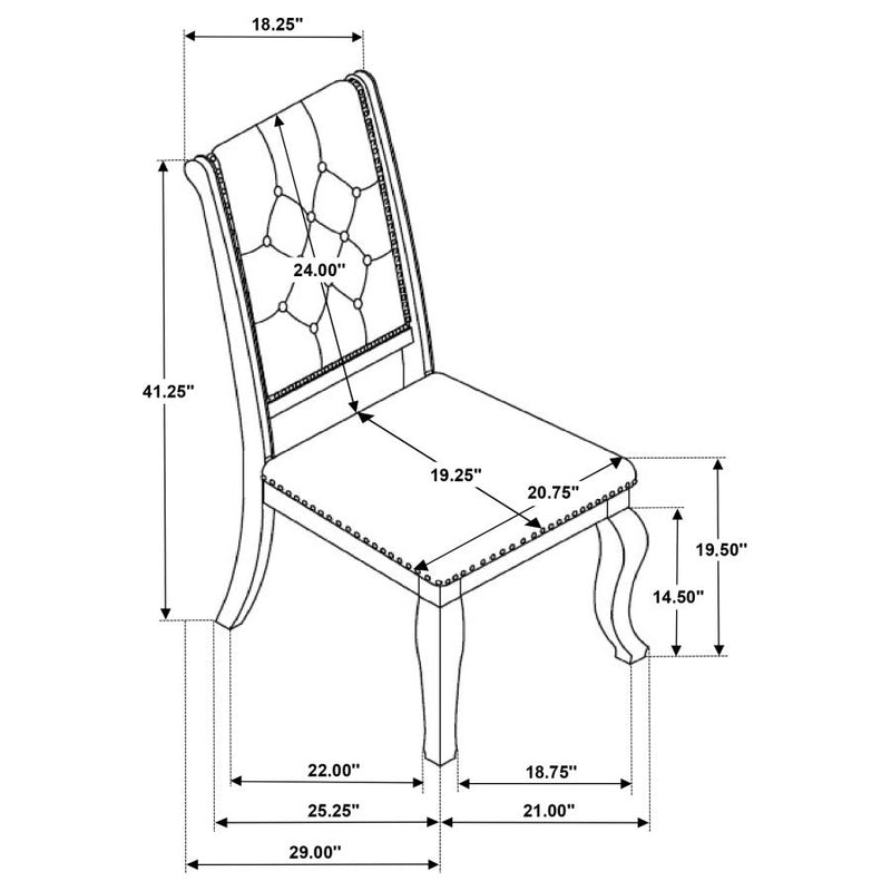 Phelps Upholstered Dining Side Chair Tobacco and Distressed Noir-zoom-