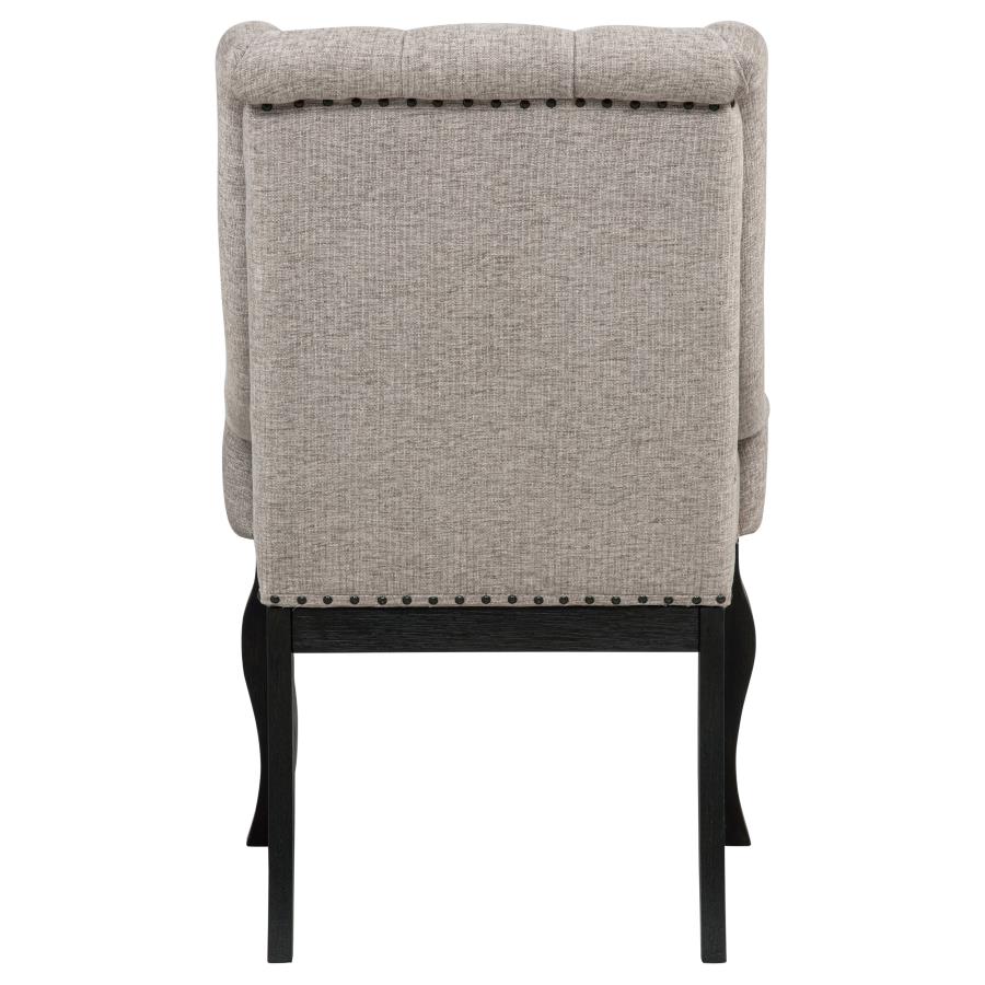 Phelps Upholstered Dining Arm Chair Tobacco and Distressed Noir-zoom-8