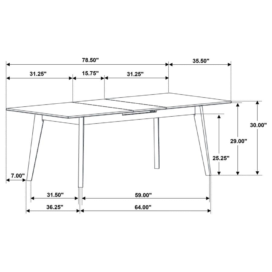 Crestmont 5-piece Extension Leaf Dining Table Set Black-18