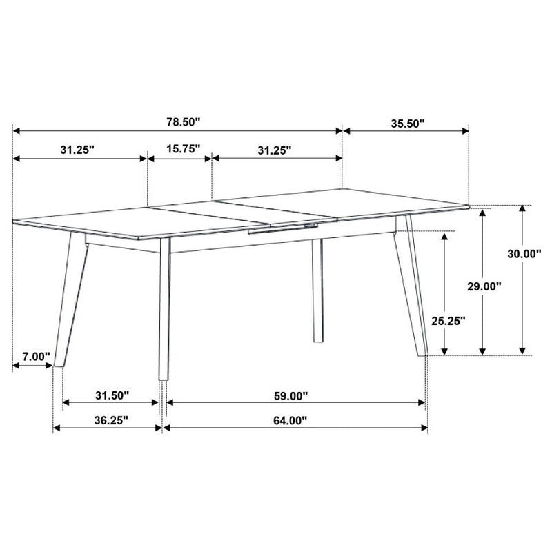 Crestmont 5-piece Extension Leaf Dining Table Set Black-zoom-