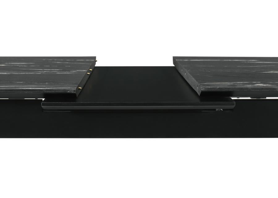 Crestmont 78-inch Extension Dining Table Black Faux Marble-zoom-9