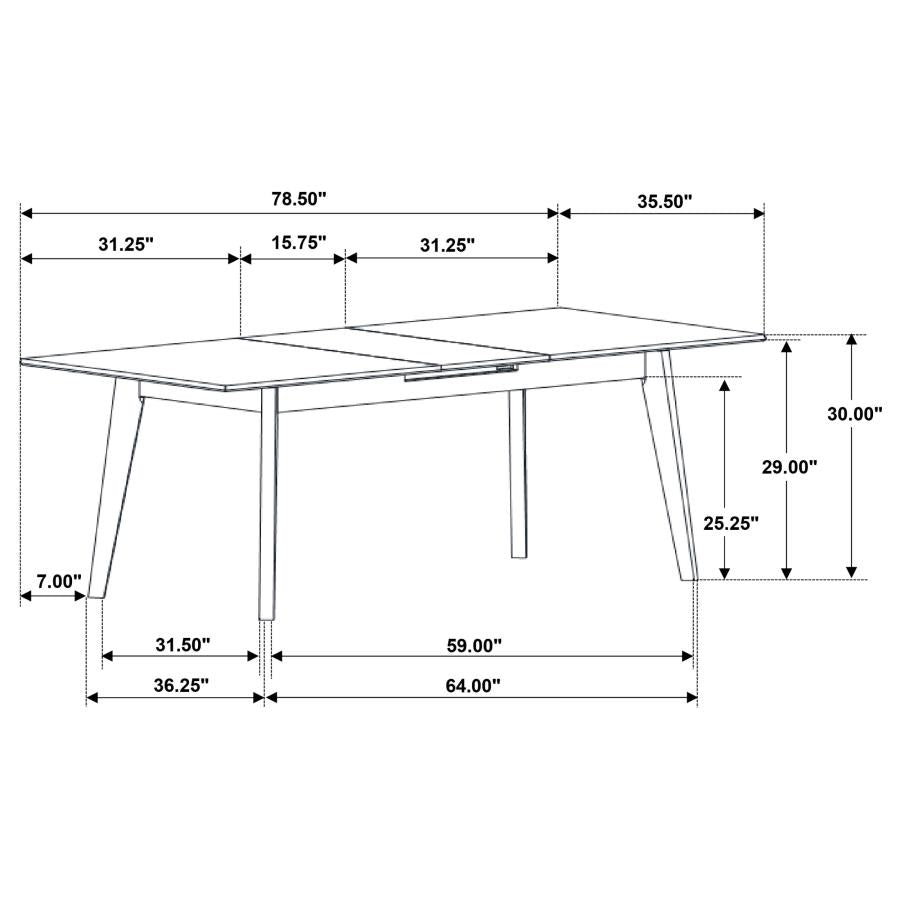 Crestmont 78-inch Extension Dining Table Black Faux Marble-zoom-11