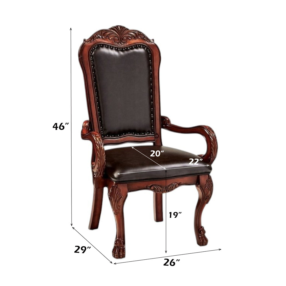 ACME Dresden Arm Chair Set of 2 – close-up – Lusso Furniture Miami