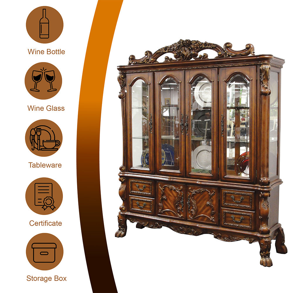 ACME Dresden Hutch and Buffet – room setting – Lusso Furniture Miami