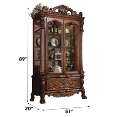 ACME Dresden Curio Cabinet – side view – Lusso Furniture Miami