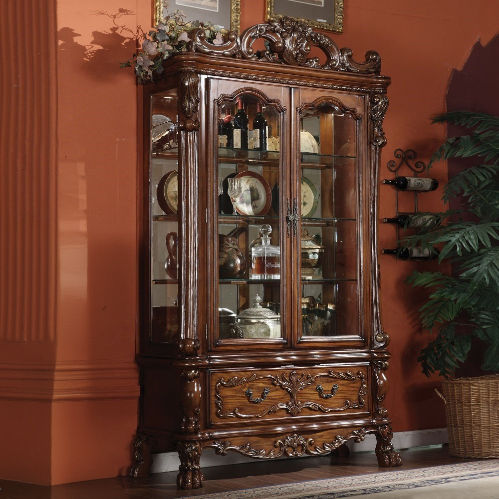 ACME Dresden Curio Cabinet – front view – Lusso Furniture Miami