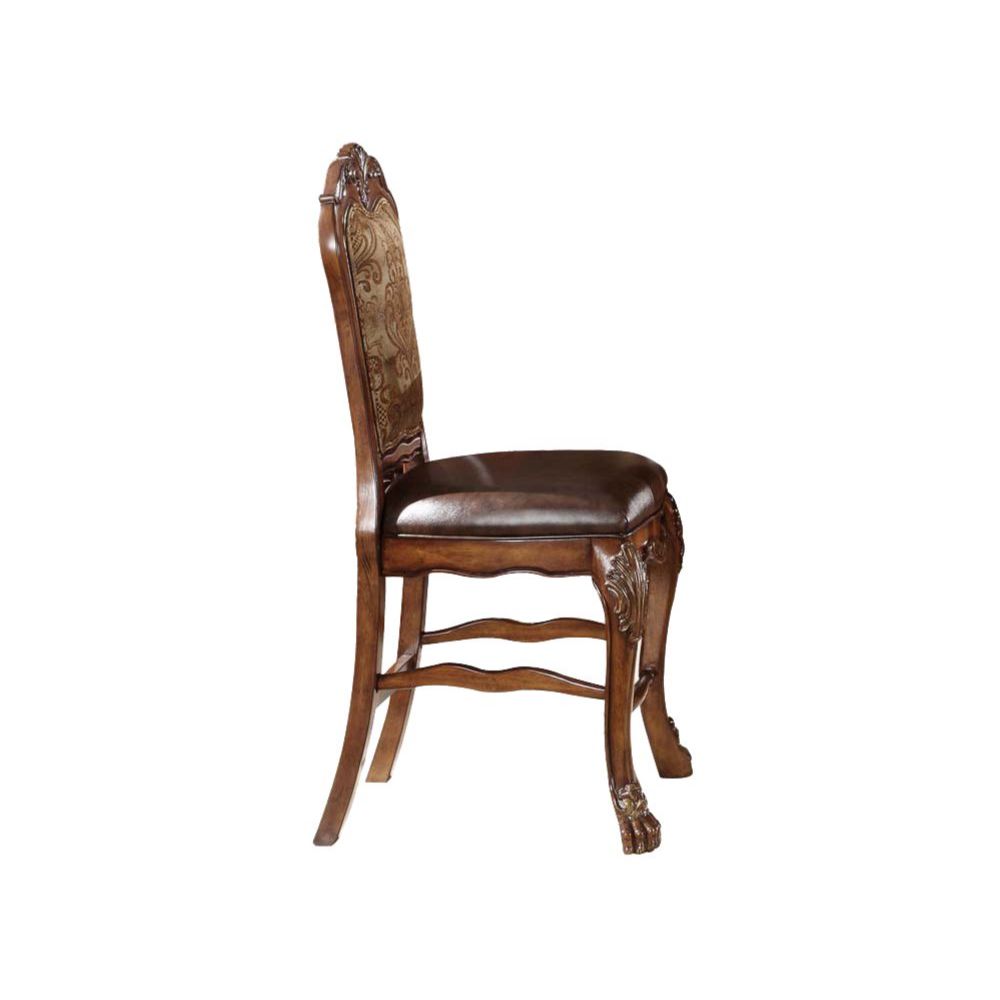 ACME Dresden Counter Height Chair Set of 2 – front view – Lusso Furniture Miami
