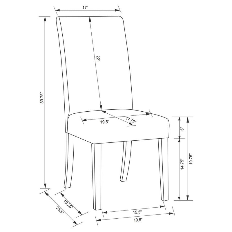 Herran Upholstered Dining Side Chair Beige (Set of 2)-zoom-