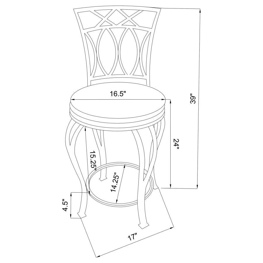 Adamsville Upholstered Swivel Counter Height Stool Black-zoom-3